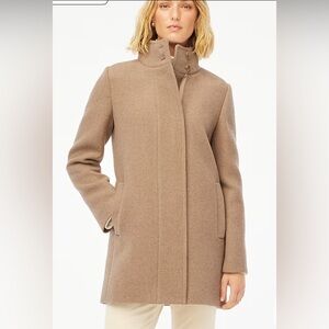 J Crew NWT Petite Button Neck City Coat